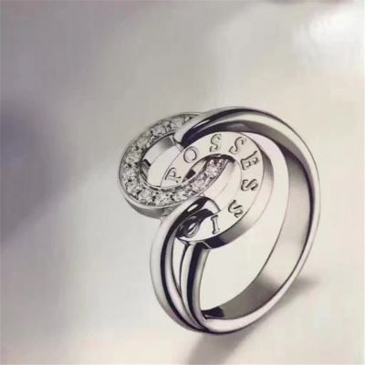 Piaget Possession Diamonds Winding Two Circle Ring Chic Luxury High Quality Wedding Women Jewelry G34PQ700