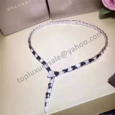 Bvlgari Celebrity Serpenti Snake Necklace Replica Swarovski Crystal Exotic Jewellery