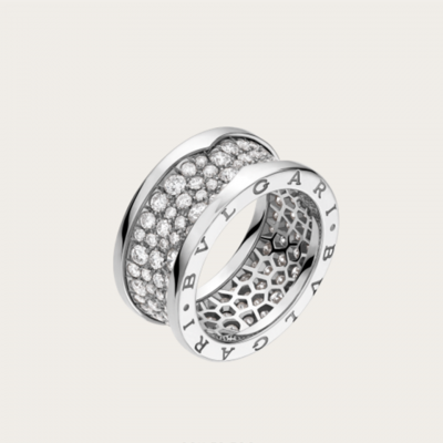 Bvlgari B.zero1 Vintage Diamonds Women Wedding Ring AN855552 Sterling Silver Ornaments Price List