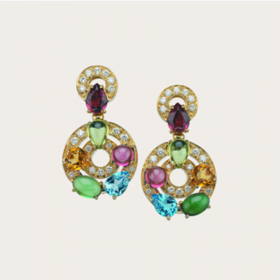 Bvlgari Wedding Jewellery Vintage Colorful Diamonds Replica Eardrops Valentine Gift For Women