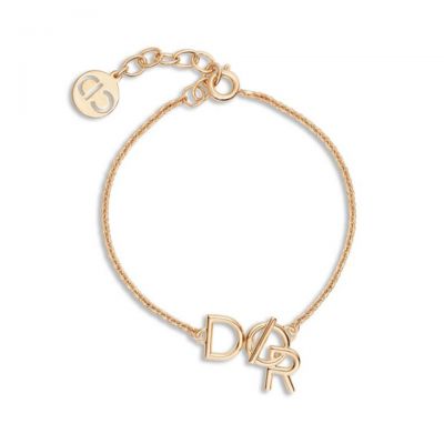 Lettre A Dior B0817LADMT D300 Gold Metal 19CM Women Chain Bracelet Classic D & R Charm