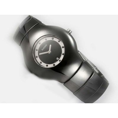  Valuable Rado Xeramo Diamonds 34MM Women's All Black Ceramics Watch