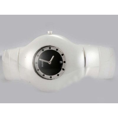  Rado Xeramo R24468182 Black Dial Diamonds Scale White Ladies Watch Replica