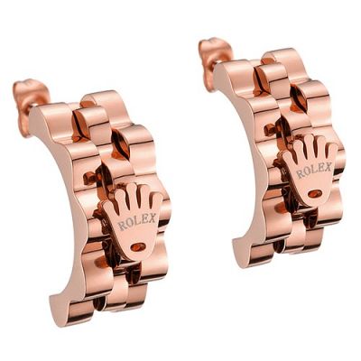 Rolex Crown Sign Rose Gold Plated Earrings 2018 New Arrival Dating Jewelry Trendy Girls
