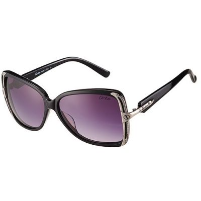 Cartier Butterfly Black Frame Silver-Plated Finish Purple Lenses Sunglasses UK Sale Best Gift For Women