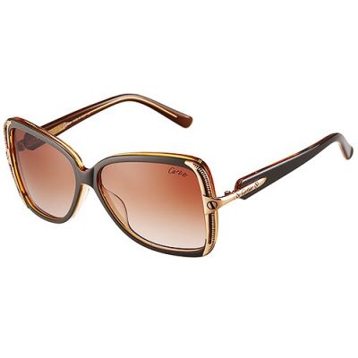 Cartier Butterfly Brown & Black Frame Golden Finish Amber Lenses High-quality Women Sunglasses Online Shop UK
