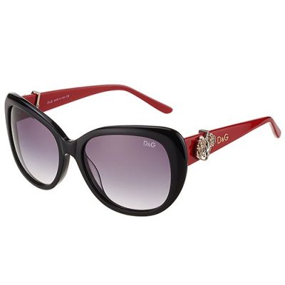 D&G Black Butterfly Frame Red Temples Brand Designer Eyewear For Womens  