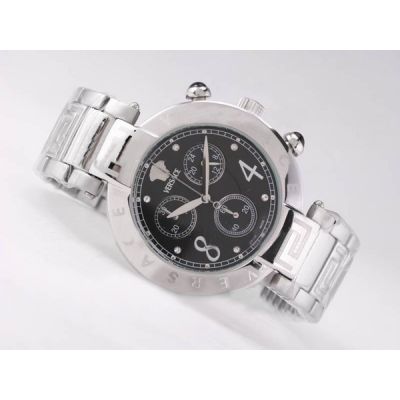 Versace Reve Chronograph Womens 24Hours Silver 40mm Date Quartz Watch 