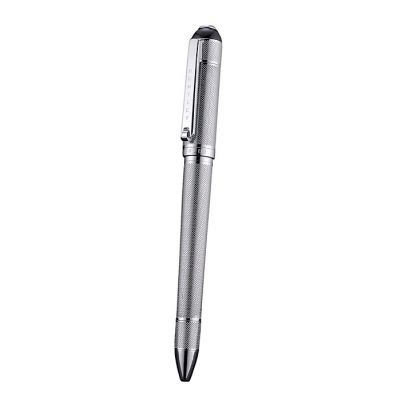 Bentley Premier Luxury Silver Ballpoint Pen Engraved Logo On Clip & Clamp Ring Works Perfect 