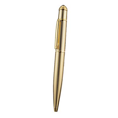 Cartier Yellow Gold Plated Horizontal Wave High Quality Ballpoint Pen Price UK Replica 