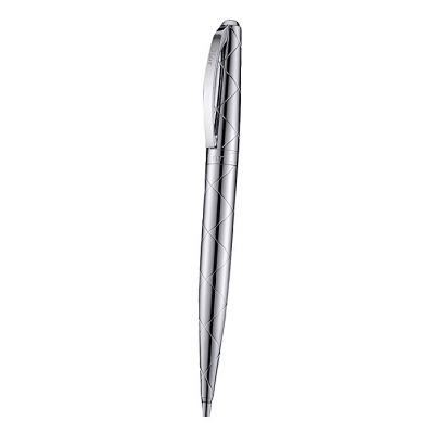 AAA Quality Dior Engraved Pattern Grooved Silver High End Ballpoint Pen For Sale Replica 