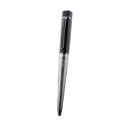 Korloff Silver Skidproof Lower Tube & Black Lacquer Cap Good Reviews Ballpoint Pen Replica 