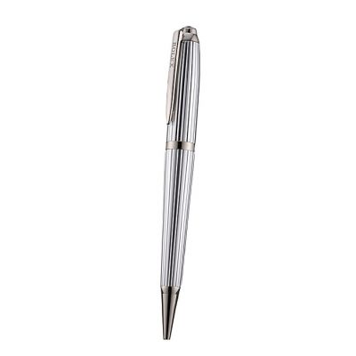 Top Sale Rolex Silver & Silver Vertically Grooved Gorgeous Clone Ballpoint Pen Best Gift 