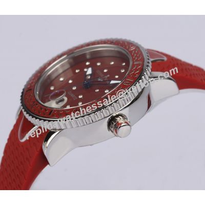 Ulysse-Nardin Lady Marine 8156-180E-3C/22 Red Paved Diamonds Diver Jewelry 40mm Watch