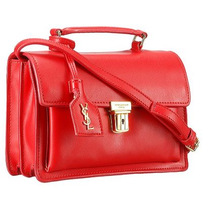 Replica Saint Laurent Women's High School Red Cortical Exterior Shoulder Bag Medium